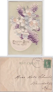 TurtlesTradingPost- Randolph, KS 1910- Hand Cancel on Easter Post Card - Picture 1 of 1