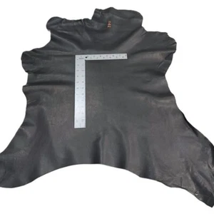 Goatskin Nappa Black Soft Leather Hide 2/3 oz Thickness Avetco Inc. - Picture 1 of 10
