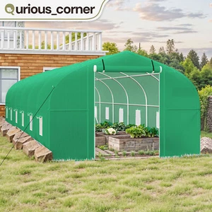 29FT Heavy Duty Greenhouse Walk In Outdoor Galvanized Steel Green House Garden - Picture 1 of 11