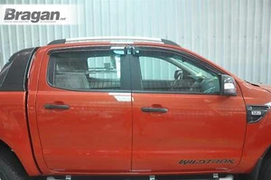 Window Deflectors - Adhesive To Fit Ford Ranger 2006-2012 Tinted Acrylic Shield - Picture 1 of 5