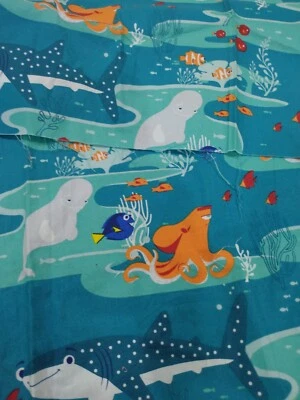 Disney Pixar Camelot Fabrics Finding Dory ocean sea fish sharks manatee octopus  - Image 1 of 2