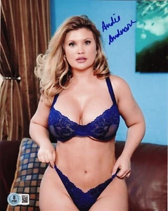 Hot Sexy Andie Anderson Signed 8x10 Photo Adult Star Authentic Autograph Beckett - Picture 1 of 2