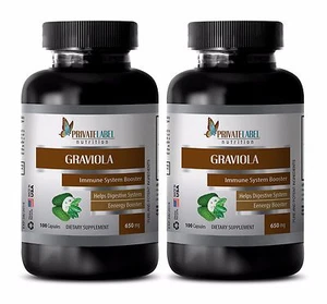 Made in USA Soursop - GRAVIOLA 650mg - Antioxidant Protection - 2B - Picture 1 of 12