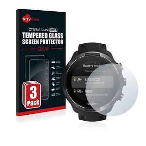 Suunto 9, 3 x Savvies® Xtreme Glass HD33 Tempered Glass Screen Protector