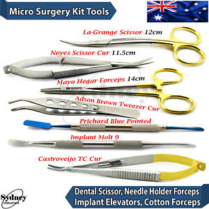 Surgical Kit Dental Micro Surgery Instruments Castroviejo Needle Holder &Scissor