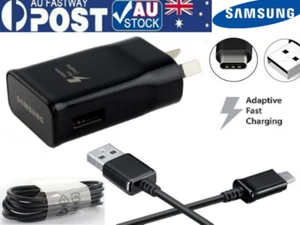 Genuine Samsung Fast wall charger Type-C cable Galaxy S20 S21 S22 S10 Note 10 9 - Picture 1 of 15