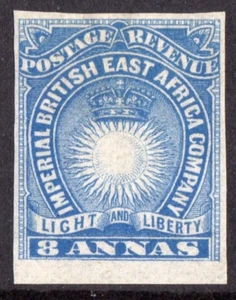 British East Africa Company 1890~94 SG 12a 8a (Imperf.) MM - Imagen 1 de 2