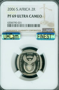 2006 SOUTH AFRICA 2 RAND NGC PF69 MAC FINEST GRADE SPOTLESS  1637 MINTED * - Picture 1 of 2