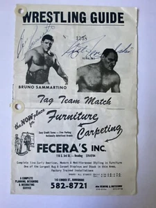 Wrestling Guide Program Signed Wwwf Wwf Vtg Bruno Sammartino Killer Toru Tanaka - Picture 1 of 6