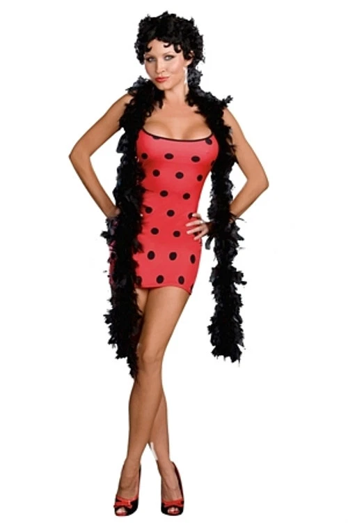 Peluca y boa de inicio de disfraz de Cutie de dibujos animados Dreamgirl Foto 1 de 1