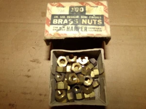 1 caja de tuercas de latón Harper co. de colección 5/16 X 24 - Imagen 1 de 1