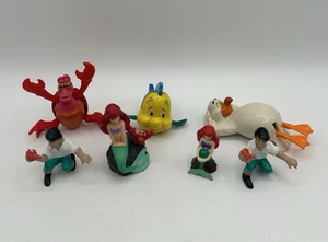 Disney Little Mermaid Figures Lot Ariel Prince Flounder Sebastian Cake Toppers + - Picture 1 of 23