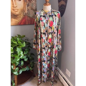 Natori Dynasty Mandarin Zip Kaftan Dress - Bild 1 von 8