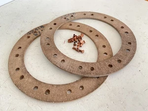Armstrong Siddeley & Vauxhall, 1940-1953, Pair of Clutch Linings & Rivets, NOS. - Picture 1 of 3