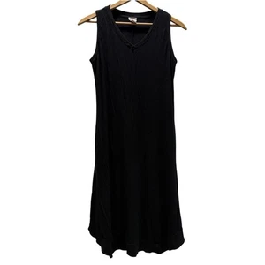 Chicos Sleeveless V-Neck Black T-Shirt Dress Women’s 8/10P - Picture 1 of 5