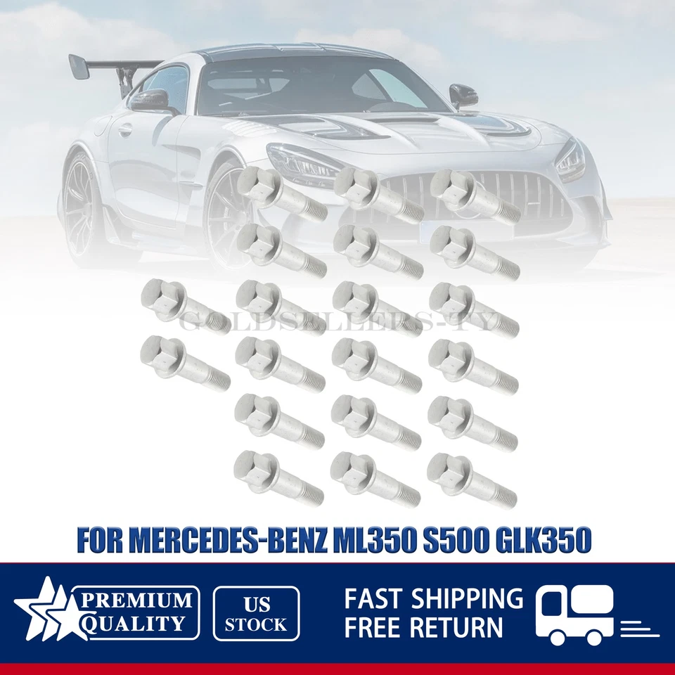 20 peças para Mercedes-Benz ML350 S500 GLK350 kit de porcas de parafusos de roda 0009905307 - Imagem 1 de 4