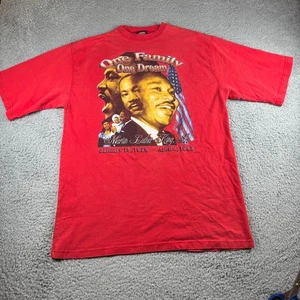 1990s Martin Luther King Jr. One Family One Dream Shirt Red Vintage Lugz 2XL/3XL - Picture 1 of 6