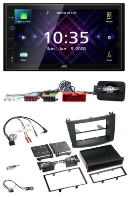 JVC DAB 2DIN Lenkrad Bluetooth USB Autoradio für Mazda 3 09-13 Can-Bus - Bild 1 von 4
