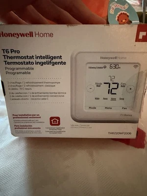 Honeywell Home T6 Pro Smart Thermostat Programmable TH6220WF2006 White - Image 1 of 2