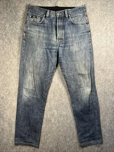 Pantalones de mezclilla Hugo Boss Arkansas para hombre W32 azul lavado calce ajustado cremallera mosca Y2K - Imagen 1 de 13
