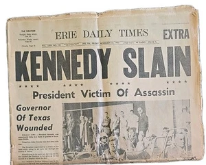 TIMES-NEWS ~ Friday, November 22, 1963  ~ President Victim of Assassin ~ 40 Page - Picture 1 of 6