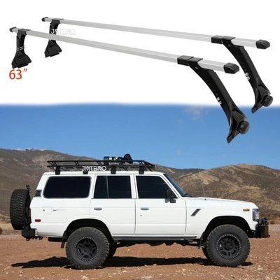 63-дюймовый желоб для Toyota Land Cruiser багажник на крышу багажник с поперечной штангой - Изображение 1 из 4