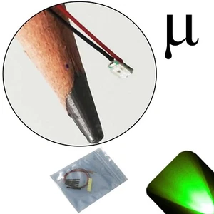 10 x 12v 0805 2012 Pure Green Micro SMD LED Pre-Wired Light Soldered Lead 9v 5v - Picture 1 of 4