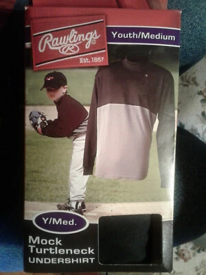 NEW Rawlings Youth M Mock Turtleneck/Undershirt Moisture Wicking Microfiber - Image 1 of 2