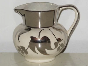 Sandland & Lancaster 696 Silver Lusterware Creamer Leaves 3" - Picture 1 of 3