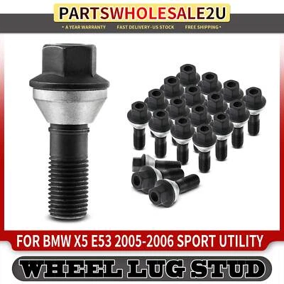 20x Perno de tuerca de rueda delantera y trasera M14-1,5 para BMW X5 E53 2000-2006 4,4 L 4,6 L 4,8 L Foto 1 de 4