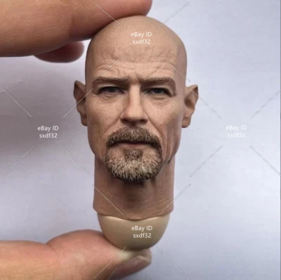 Modelo de cabeza esculpida Heisenberg Breaking Bad de 1/6 para cuerpo de figura de acción masculina de 12"" Foto 1 de 4