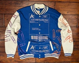 Chaqueta Universitaria Snow Milk Para Hombre Azul y Blanco Talla 4XL - NUEVA CON ETIQUETAS - Imagen 1 de 18