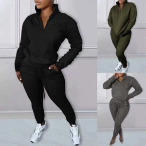 2Pce Outfits for Women Casual Pullover Sweatsuits Tracksuits Joggers Pants sets - Picture 1 of 20