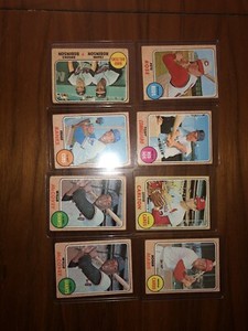 1968 topps baseball cards pete rose roger maris steve carlton 