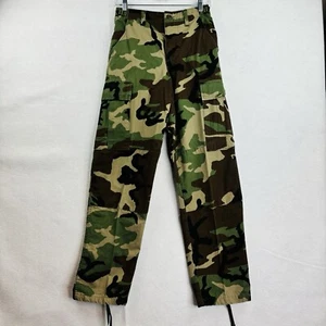 Tru Spec Camo Pants Woodland Army Cargo BDU Combat Adult XS Regular Button Fly - Picture 1 of 9