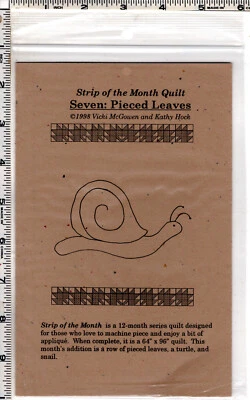Strip of the Month Quilt ©1998 Quakertown Quilts Pattern SEVEN: PIECED LEAVES - Image 1 of 4