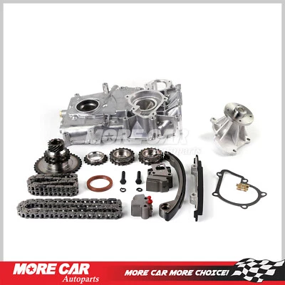Kit de cadena de distribución bomba de agua de aceite compatible con motor Nissan 240SX 1991-1998 2,4 L KA24DE Foto 1 de 4