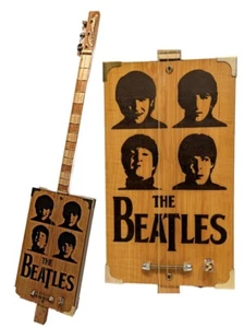 Beatles Tribute 3TPV Cigar Box Guitar Matteacci's Made in Italy - Picture 1 of 9