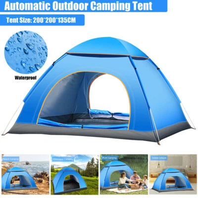 MARKENLOS 3 Mann Pop Up Zelt Wasserdichtes Campingzelt Outdoor Familienwanderzelt
