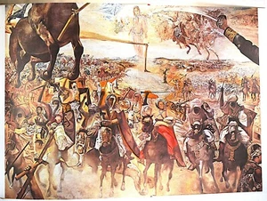 SALVADOR DALI ORIGINAL DOPPELSEITIGE SPREIZLITHOGRAPHIE 20. JAHRHUNDERT, 1980 - Bild 1 von 4
