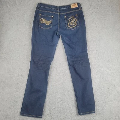 COOGI Jeans Women's 13/14 Blue Dark Wash Embroidered Pockets Slim Straight Leg - Image 1 of 4