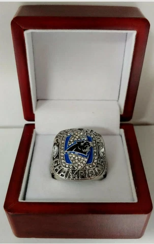 Cam Newton - 2015 Carolina Panthers NFC Championship Ring WITH Wooden Box Cover