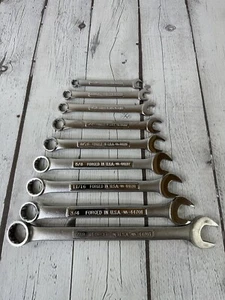 Vintage CRAFTSMAN 9pc Combination Wrench Set 5/16-7/8, Sockets & Canvas Pouch - Picture 1 of 12