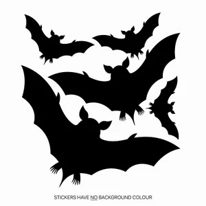 5 x schwarze Fledermaus Aufkleber Halloween Vinyl Aufkleber für Autos, Laptops, iPads, Basteln - Bild 1 von 5