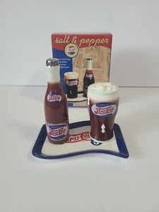 Rare Pepsi Cola 1940s Fountain Set w/ Salt & Pepper Shakers and Tray New in Box - Picture 1 of 8