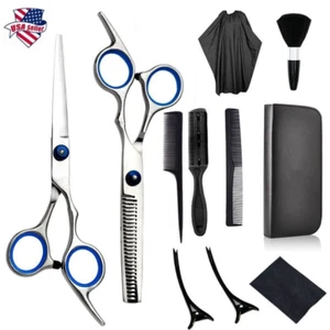 Professional Barber Shears Hair Cutting Thinning Scissors Hairdressing Salon Set - Picture 1 of 10