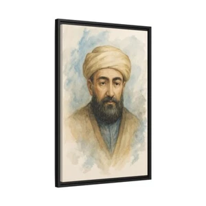Framed Rambam Painting/Watercolor Gedolim Portraits/Jewish Home Decor - Picture 1 of 5