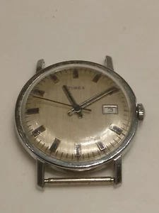 1960's Men's Timex Wind Up Date Watch Stainless Steel - Picture 1 of 3