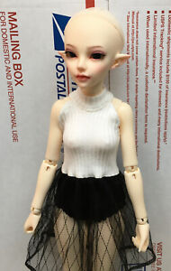NEW 1/4 Bjd 16" resin  "FULL SET" "ELF"  makeup Silver wig & shoes- top quality!
