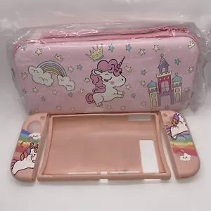 Cute Protective Case Carrying Bag for Switch & Switch OLED Cute Unicorn Cover - Picture 1 of 2